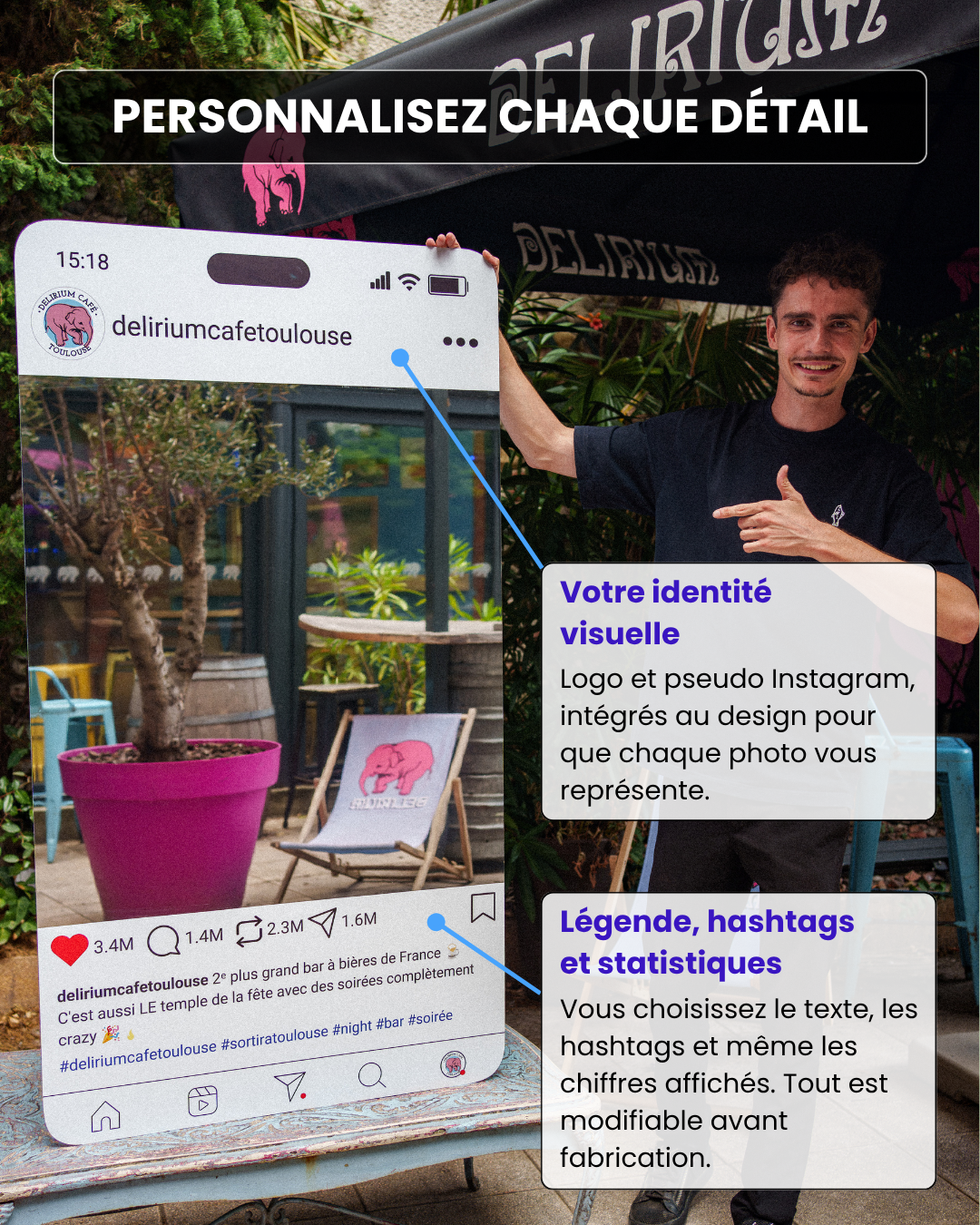 Social Mirror - Miroir Instagram personnalisé