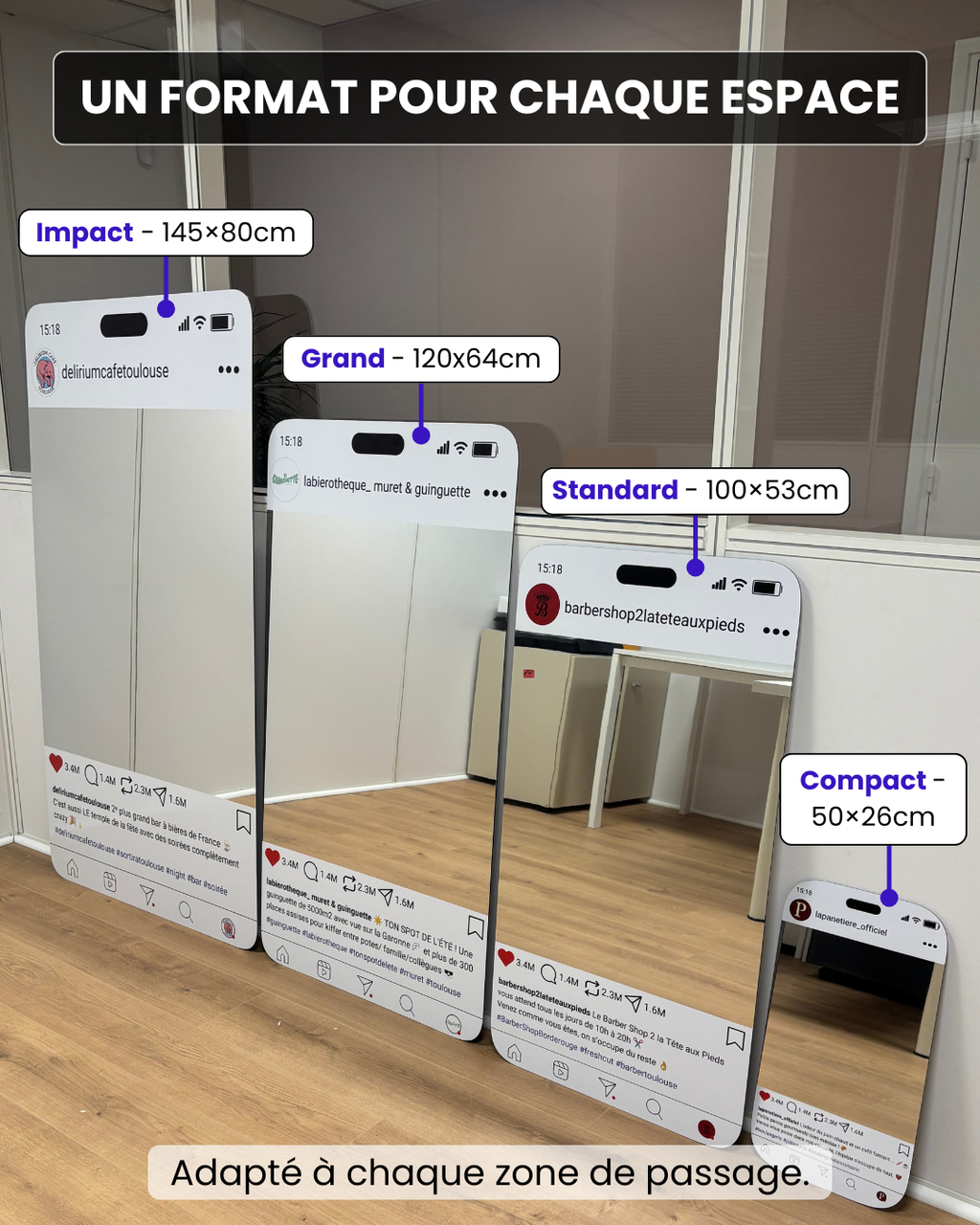 Social Mirror - Miroir Instagram personnalisé